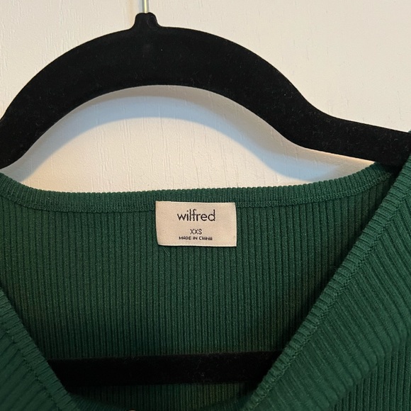Wilfred cut out knit top in dark green - Picture 3 of 5